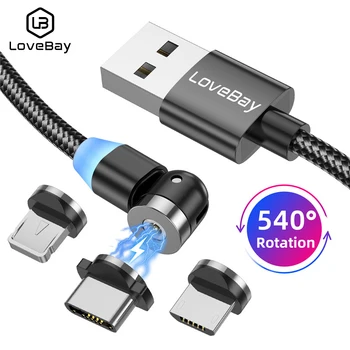 LOVEBAY USB mágneses töltő Kábel-Gyors Töltés iPhone 12 11 X Xiaomi Redmi 5 Plusz c-típusú kábel Adatok Díjat Micro USB Kábel