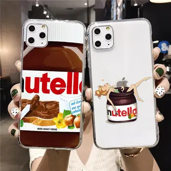 Luxus Élelmiszer Nutella Design Puha, Tiszta TPU Telefon tok IPhone 12 11 Pro XS Max XR 6 7 Plus Se2020 Átlátszó Szilikon Fedő