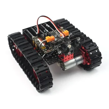 Magas minőségű alumínium tartály robot készlet Tanulni DIY mechanikai készlet RC távirányító Arduino programozási