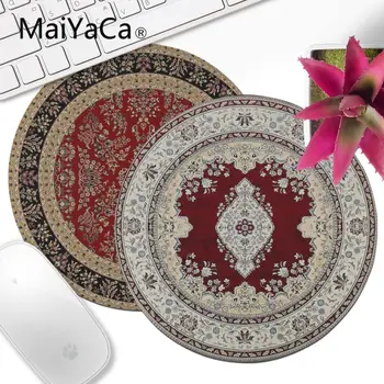 MaiYaCa kerek perzsa Szőnyegek minta Kényelem Kerek Mouse Mat Gaming Mousepad Számítógép, Periféria a Billentyűzet Pad Haza Ajándék Matrac