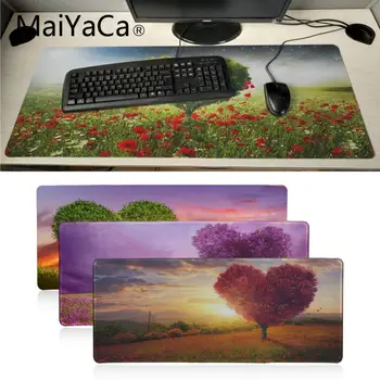 Maiyaca szerelmes Szív fa pipacsok napkeltét naplementét csúszásgátló Gumi Számítógép, szőnyeg, íróasztal irodai kiegészítő ajándék gaming mouse pad
