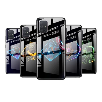 Marvel hős színű Samsung Galaxy S21 Ultra A71 a51-es 4G 5G A91 A81 A41 A31 A21 A11 A01 Edzett Üveg Telefon Esetében