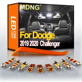 MDNG 15Pcs Canbus Autós Kiegészítők LED Lámpa Készlet 2019 2020 Dodge Challenger Kupola Térkép Olvasás Csomagtartóban kesztyűtartó Lámpa