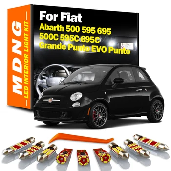 MDNG Canbus Autó LED-es Belső Kupola Csomagtartóban Fény Készlet Fiat Abarth 500 595 695 500C 595C 695C Grande Punto Punto EVO Nincs Hiba