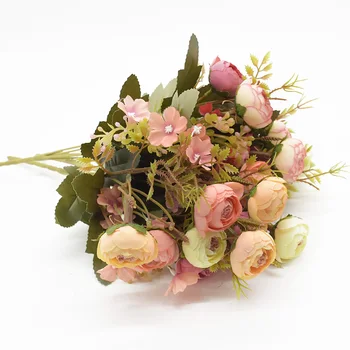 Mesterséges Virágokat 5 Villa 6 Fej Rózsa Csokor Lakberendezési Kiegészítők Diy Ajándék Menyasszony Fotó Kellékek Bonsai Karácsonyi Esküvő