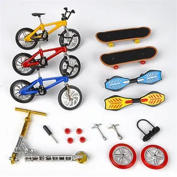 Mini Ujj Gördeszka Fingerboard BMX Kerékpár Beállítása Szórakoztató Skate Táblák Mini Kerékpár Játékok Fiúk Gyerekek Ajándékokat a Gyerekek a játékok