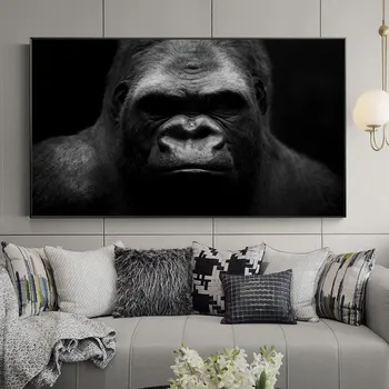 Modern Fekete Gorilla, Orángután Képek Állatok Vadon élő Majom, Poszterek, Nyomatok, Wall Art Nappali Fiúk Szoba Dekoráció