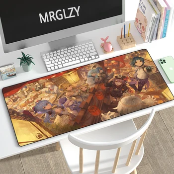 MRGLZY Multi-méret 40*90 CM XL Genshin Hatása Anime Egér Pad Gamer Nagy Íróasztal Mat Számítógépes Játékok Perifériás Tartozékok MousePad