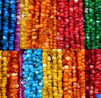 Multicolor Édesvízi Kagyló Gyöngyök DIY Nyaklánc, Karkötő Ékszer Készítés 8-10mm Szabadkézi Alakzat Természetes 100/Szál