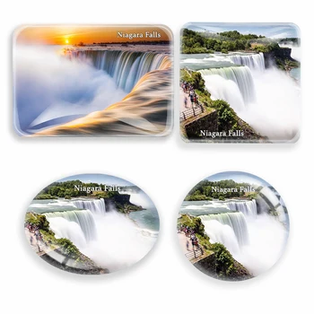 NEKÜNK Niagara Falls Hűtő Mágnes Világ Turisztikai Szuvenír üveg Hűtőszekrény Mágneses Matricák lakberendezés USA Turista ajándék