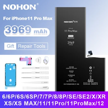 NOHON iPhone 11 Pro Max Akkumulátor iPhone 12 X XR XS Max SE 2020 SE2 6 7 8 Plus 6-OS Nagy Kapacitású Csere Telefon Volta