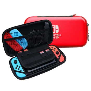 NS hordtáska a Nintendo Kapcsoló/Switch OLED Modell 2021 Vízálló Ütésálló Védő EVA Shell Játék Kártya Fedél