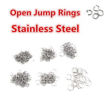 Nyitott Jump Gyűrűk 200pcs/lot 3 4 5 6 7 8 mm-es Nyitott JumpRings DIY Ékszer Készítés Nyaklánc, Karkötő Megállapítások Csatlakozó Készletek