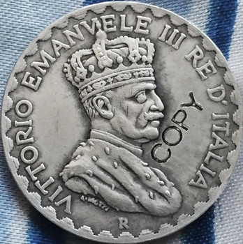 Olasz Szomáliföld 1925 5 Líra érmék másolat