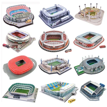 Old Trafford focipálya Játék Új 3d-s Papír Puzzle Nou Camp Stadion Kirakós Összeszerelt Modell Kézműves Diy Ajándék Oktatási Játékok