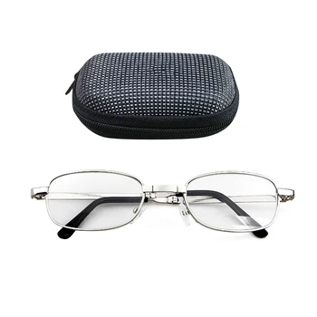 Olvasó Szemüveg Divat Hordozható Összecsukható Ovális Fém Keret Presbyopic Nagyító Szemüveg Szemüveg esetén