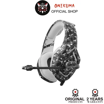 Onikuma K1B Álcázás Gaming Headset Mikrofon pedig zajszűrő Fejhallgató Szerencsejáték Led Fény Mobiltelefon Laptop