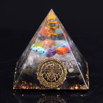 Orgon Piramis Energia Generátor Obszidián 7 Csakra Orgonite Emf Védelem Csakra Gyógyító Kézzel Készített