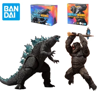 Originele Bandai S. H. M 2021 Godzilla Vs Kong Gorilla Modell Játék 16Cm Mozgatható Figurák Speelgoed Voor Kinderen Ajándék