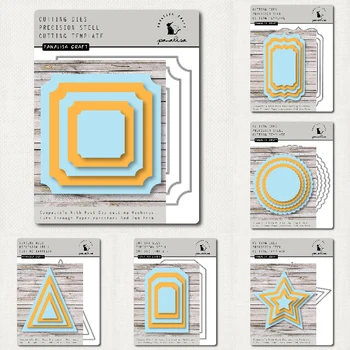 Panalisacraft 8 stílus, a nagy alapvető keret Fém Vágó Meghal Stencil DIY Scrapbooking/album Dekoratív Dombornyomás DIY Papír Kártyák