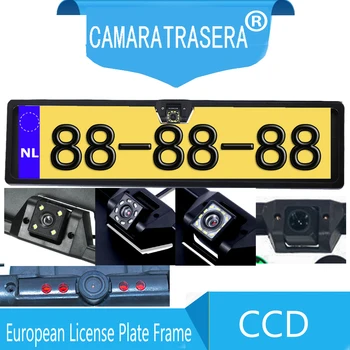 Parkoló Autó Visszapillantó Kamera EU-ban az Európai Rendszám Keret Vízálló éjjellátó Fordított biztonsági Mentés, 4 Vagy 8 12 LED