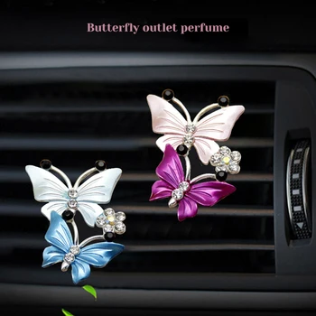 Pillangó Alakú Aromaterápiás Autó Klip Szellőző Outlet Parfüm Diffúzor Íz, Illat, Dekoráció Klímaberendezés Illatosító Belső