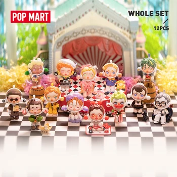 POP MART Egész Készlet 12 DB SkullPanda Akció Vágás Sorozat Gyűjthető Játék Ábra Aranyos Aranyos Tervező Figura Ajándék