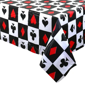 Póker Parti Dekoráció Fekete-Fehér Rács Evőeszközök Eldobható Evőeszközök Tányér, Csésze Terítő Torta Topper Sármány Boldog Születésnapot