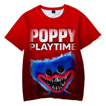 Póló Divat Játék Poppy Játékidő Vicces Tshirt Gyerek Nyári Alkalmi Férfi Póló Hipszter Hip-hop Póló Homme Streetwear