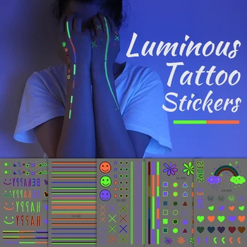 Rajzfilm Kis Bolygó Űrhajós Tetoválás A Gyermekek Izzó Sötét Taty Vízálló Hamis Body Art Tattoo Világító Tetoválás Matricák
