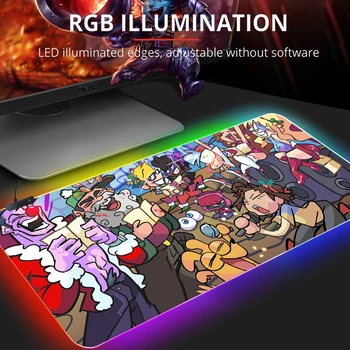 RGB gaming mouse pad nagy XXL méretű egér szőnyeg táblázat mat billentyűzet pad számítógép péntek Este: Funkin asztal pad háttérvilágítás
