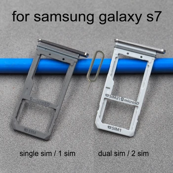 Samsung Galaxy S7 G930 G930F G930FD G930A G930P Eredeti Telefon Ház Új SIM Kártya Adapter, Valamint a Micro SD Kártya Tálca Jogosultja