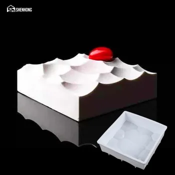 SHENHONG Láva Kő Szilikon Penész 3D Mousse Torta Serpenyőben Sütés Művészeti Penész Muffin Brownie Tészta Silikonowe Moule tapadásmentes