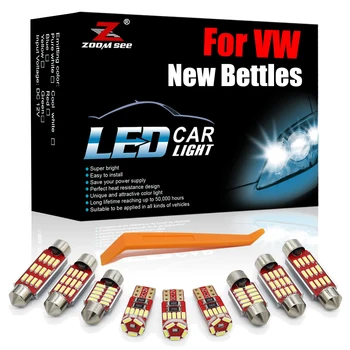 Speciális Fehér Canbus LED-es Belső Készlet 7DB VW Új Bettles 1998-2010 Jármű Beltéri Kesztyűtartóban Csomagtartóban Lámpa autóalkatrész