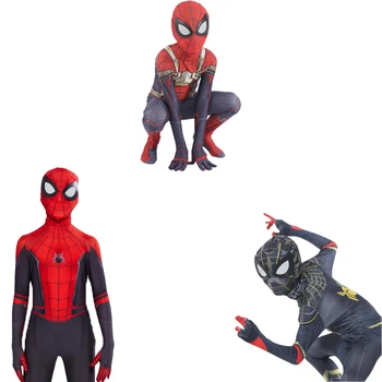 Spiderboy Nem Haza Jelmez Integrált Öltöny Messze Jelmez Cosplay Szuperhős Overált Halloween Jelmez Gyerekeknek