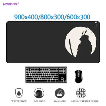 Szamuráj Mousepad Társaság Fekete-Fehér Egér Pad Anime Egér Szőnyeg Deskmat Számítógép Tartozékok Szőnyegek Xx Office Deskpad