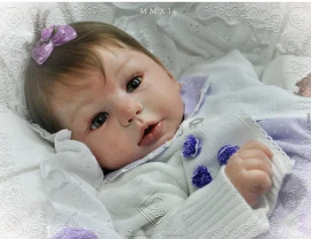Szilikon baba Reborn baba készlet DIY 22inch élethű, puha, igazi festetlen reborn baba alkatrészek