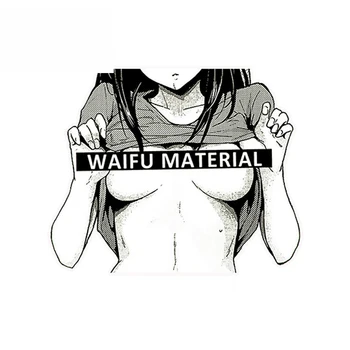 SZWL Waifu Anyag Autó Matrica Vinil Vízálló Matrica Anime Hentai Szexi Címlaplány Mang Lány Matrica Automatikus Kiegészítők,13cm*12cm