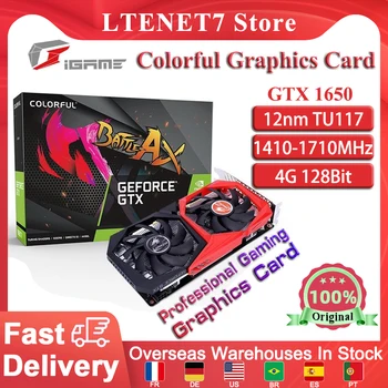 Színes Grafikus Kártya iGame GeForce GTX 1650 4G GDDR6 videokártya Számítógép Gaming Grafikus Kártya Új Ensz-zárva