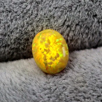 sárga opál kő laza gyöngyök, drágakövek, ovális alakú, lapos alap cabochon létre drágakő ékszerek készítése DIY drágakövek