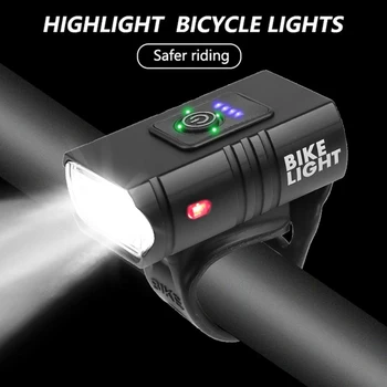 T6 LED Kerékpár Lámpa Első Kerékpár Világítás usb Újratölthető MTB Hegyi Út Kerékpár Lámpa 6 Módok Fényszóró Kerékpáros Felszerelés
