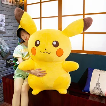 TAKARA TOMY Pikachu plüss játék, plüss játék, film Pikachu anime Japán baba gyermek szülinapi, Karácsonyi ajándék, TOMY Pokemon