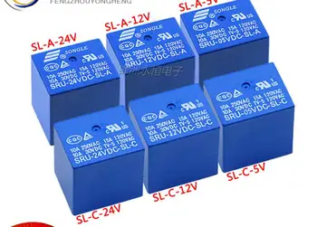 Teljesítmény relé SRU - 05 12 24VDC-SL-C 5V 12V 24VDC-SLA 15A T70 4 TŰS/5PIN