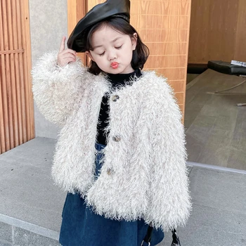 Tipegő Lány Téli Kabát, Bunda a Kislány Téli Divat Felsőruházat Kabátok Csepp Szállítási Dél-Koreai Stílus gyerek kabát