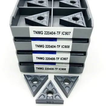 TNMG220404 TNMG220408 TF IC907 IC908 Külső fordult szerszám Keményfém lapkákat CNC eszterga TNMG 220408 szerszámok Esztergálás-Lapkák