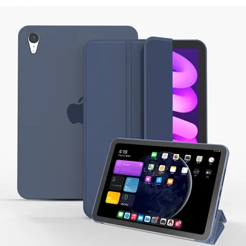 Tok iPad Mini 6 2021 Pu Bőr belső borítása Smart Cover iPad Mini 6. Generációs Puha TPU Matt Vissza Tablet Esetében