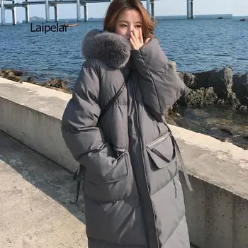 Téli Kabát Női Gömbhal Kabát Kapucnis Pamut-Párnázott Rövid Plus Size Nő Zubbonyok Szőrme Gallér Szilárd Színű, Laza Téli Ruhák