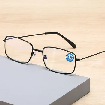 Unisex Anti Blue Ray Olvasó Szemüveg Férfiak Nők Teljes Fém Keret Számítógép Anti Szem Terhelését Presbyopic Szemüveg, Szemüveg Esetben