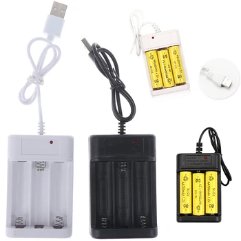 USB Plug Töltő DC5V 1A 1.2 V 3 Slot AA/AAA Újratölthető Akkumulátor Töltő Adapter