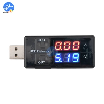 USB-teszter Dual USB Digitális voltmérő amperimetro feszültség aktuális volt méter árammérő érzékelő teljesítmény bank töltésjelző